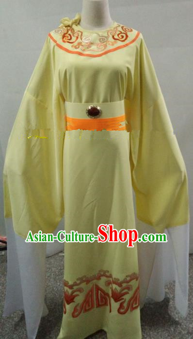 Traditional Chinese Beijing Opera Niche Costume Beijing Opera Yellow Robe for Adults