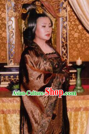 Chinese Tang Dynasty Queen Wu Zetian Embroidered Hanfu Dress Ancient Palace Lady Replica Costume for Women