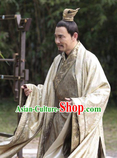 Chinese Ancient Tang Dynasty Emperor Li Zhi Embroidered Replica Costume for Men