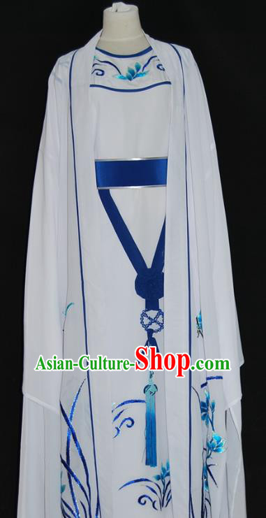 Traditional Chinese Beijing Opera White Costume Peking Opera Niche Clothing for Adults