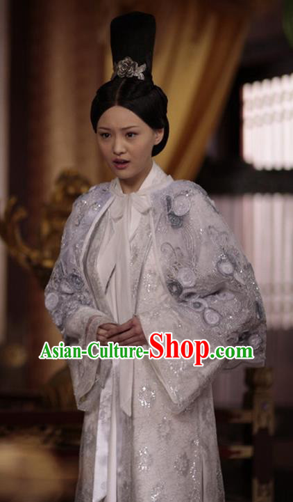 Ancient Chinese Tang Dynasty Princess Taiping Embroidered Hanfu Dress Replica Costume for Women