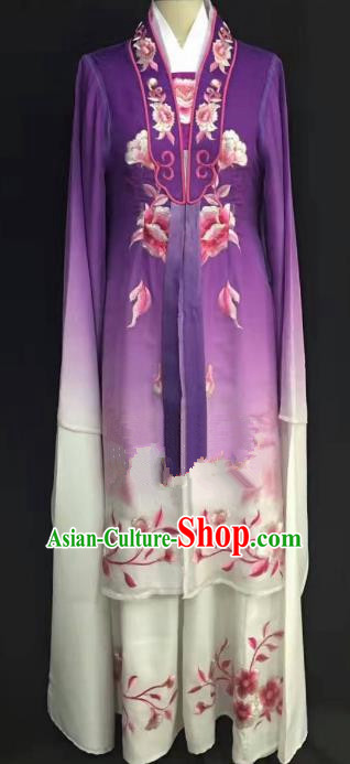 Traditional Chinese Beijing Opera Costume Professional Peking Opera Diva Purple Dress