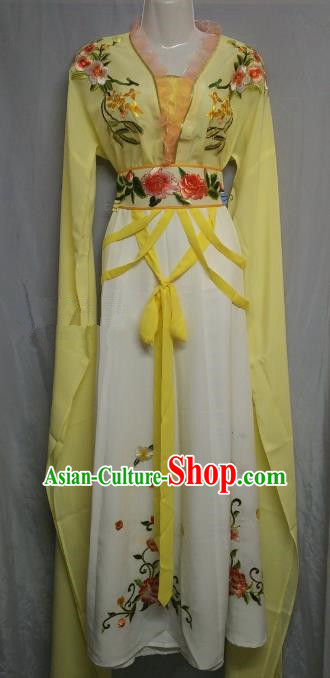 Traditional Chinese Beijing Opera Nobility Lady Costume Professional Peking Opera Diva Yellow Dress