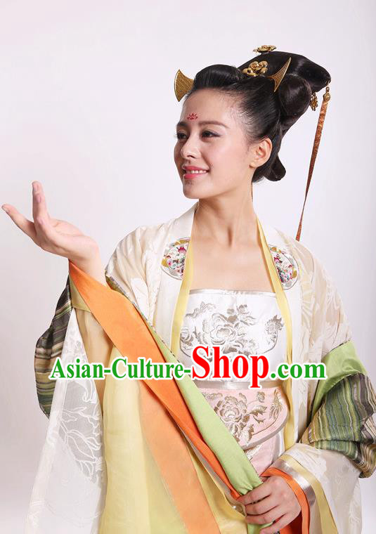Chinese Ancient Tang Dynasty Nobility Lady Hanfu Dress Historical Costume for Women