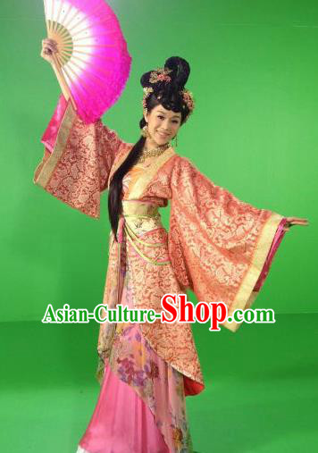 Chinese Ancient Tang Dynasty Dancer Hanfu Dress Historical Costume for Women