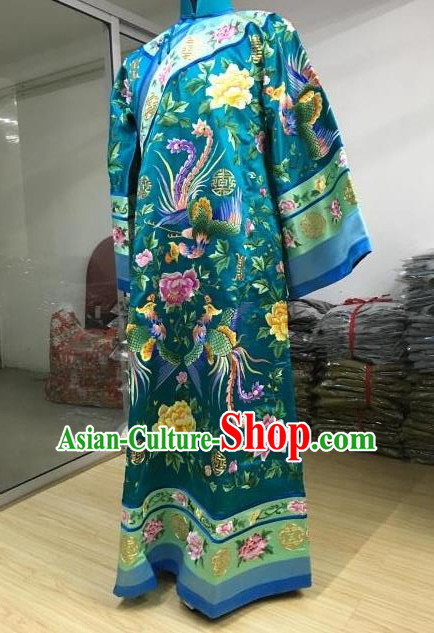 China Traditional Qing Dynasty Palace Lady Manchu Imperial Concubine Embroidered Dress Costume for Women