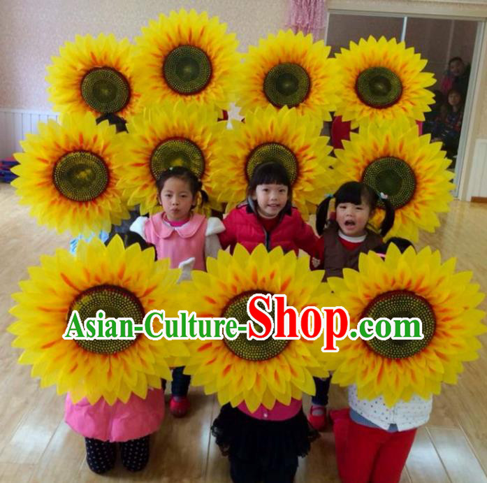 Chinese Folk Dance Props Accessories Stage Performance Sunflowers for Kids