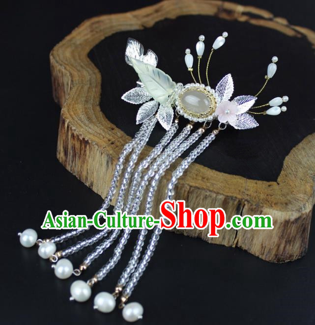 Chinese Ancient Handmade Hair Accessories Classical Hairpins Beads Tassel Hair Clip for Women