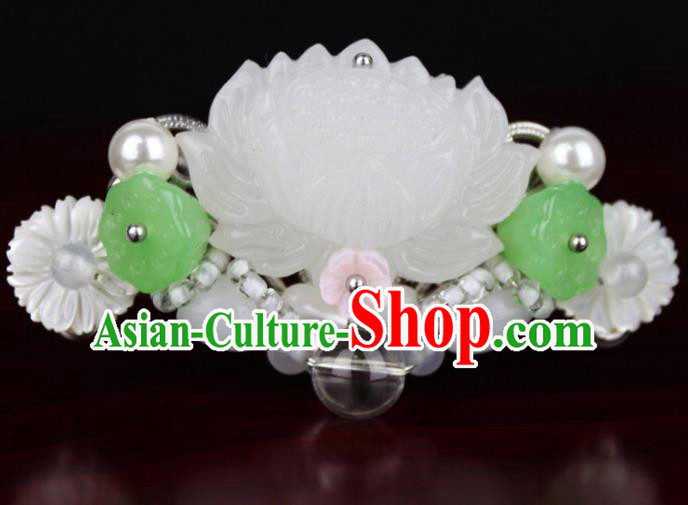 Chinese Ancient Handmade Hair Accessories Classical Hairpins Lotus Hair Clips for Women