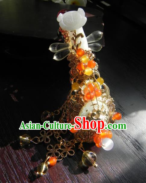 Chinese Handmade Ancient Hair Accessories Hair Stick Classical Hanfu Jade Hairpins for Women