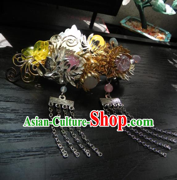 Chinese Handmade Ancient Hair Accessories Tassel Hair Clip Classical Hanfu Hairpins for Women