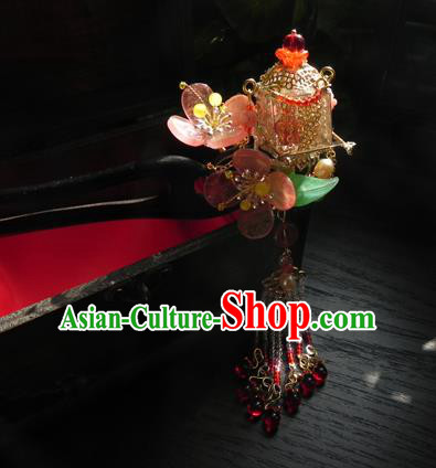 Chinese Handmade Ancient Hanfu Ebony Hairpins Hair Accessories Classical Flowers Hair Clip for Women