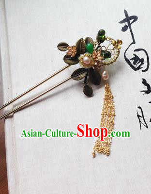 Chinese Ancient Hanfu Tassel Handmade Hairpins Hair Accessories Classical Hair Clip for Women