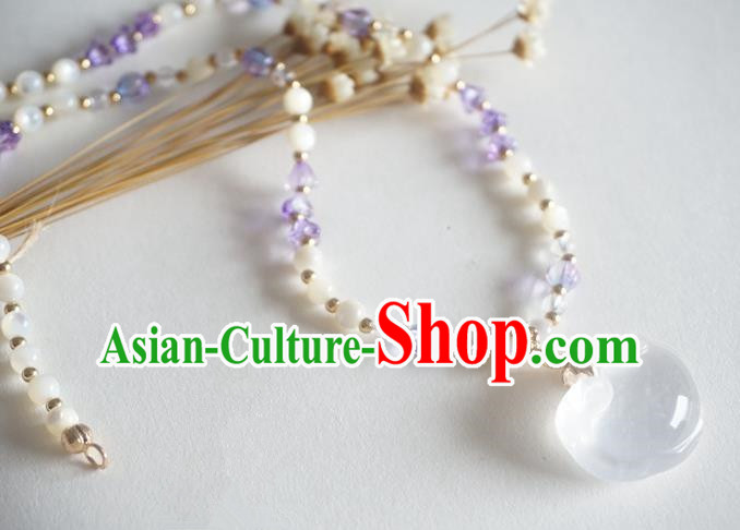 Chinese Handmade Ancient Jewelry Accessories Necklace Hanfu Jade Necklet for Women