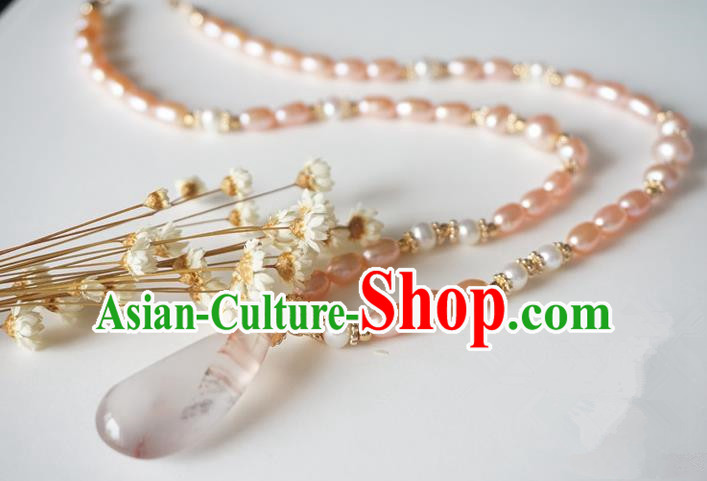 Chinese Handmade Ancient Jewelry Accessories Pearls Necklace Hanfu Necklet for Women