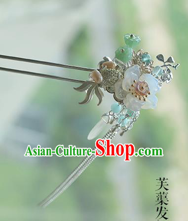 Chinese Ancient Hanfu Handmade Goldfish Lotus Hairpins Palace Lady Hair Clip Hair Accessories for Women