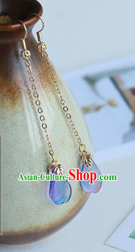 Chinese Handmade Ancient Jewelry Accessories Eardrop Hanfu Long Tassel Earrings for Women