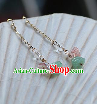 Chinese Handmade Ancient Jewelry Accessories Eardrop Hanfu Lotus Seedpod Earrings for Women