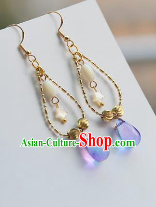 Chinese Handmade Ancient Jewelry Accessories Eardrop Hanfu Bowknot Earrings for Women