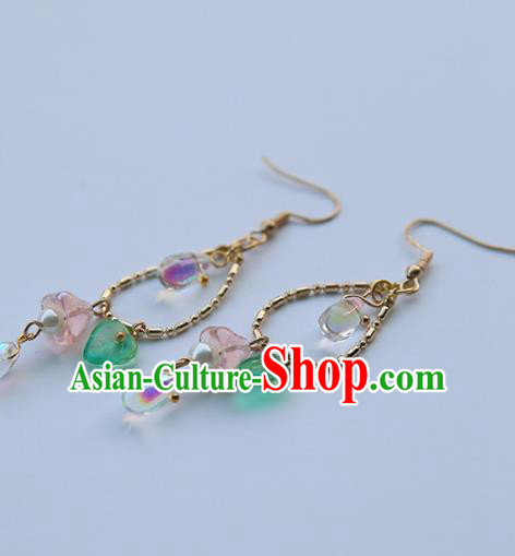 Chinese Ancient Jewelry Accessories Handmade Eardrop Hanfu Earrings for Women
