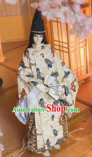 Traditional Asian Japan Costume Japanese Prince Kimono Hunting Clothing for Men