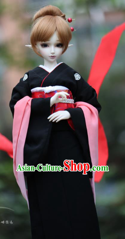 Traditional Asian Japan Costume Japanese Iromuji Kimono Black Kimono Clothing for Women