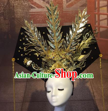 Top Grade China Style Palace Hair Accessories Stage Performance Qing Dynasty Headdresses for Women