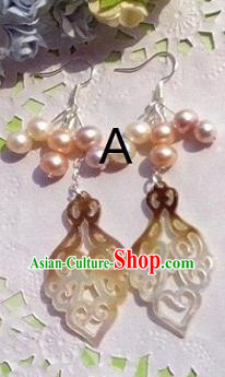 Traditional Chinese Ancient Jewellery Accessories Earrings Pearls Eardrop for Women