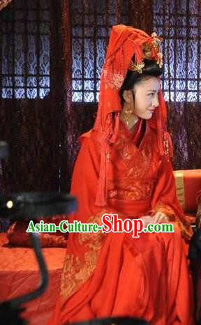 Ancient Chinese Spring and Autumn Period Imperial Concubine Xi Shi Hanfu Dress Wedding Replica Costume for Women