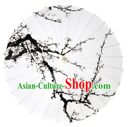 Chinese Handmade Paper Umbrella Folk Dance Hand Painting Plum Blossom Oil-paper Umbrella Yangko Umbrella