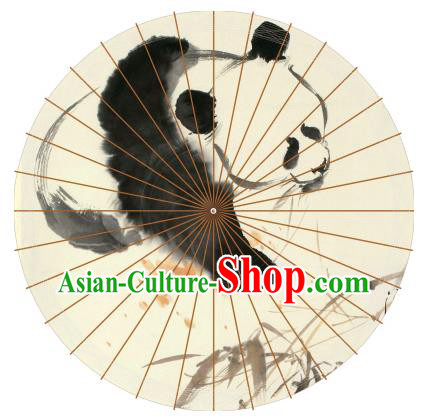 Chinese Traditional Artware Paper Umbrellas Ink Painting Pandas Oil-paper Umbrella Handmade Umbrella