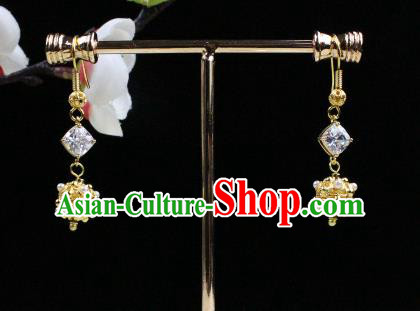 Chinese Handmade Classical Accessories Crystal Earrings Hanfu Eardrop for Women