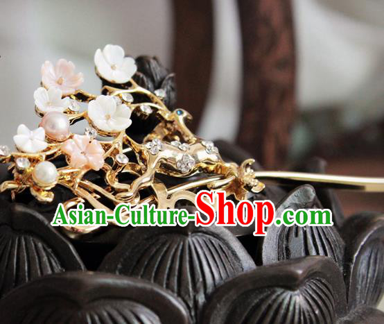 Chinese Handmade Classical Hair Accessories Wedding Beer Hairpins Hanfu Hair Clip for Women