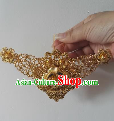 Traditional Chinese Ancient Princess Hair Accessories Hairpins Golden Hair Stick for Women