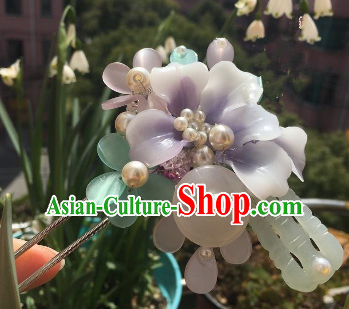 Traditional Chinese Ancient Queen Hair Accessories Hairpins Jade Hair Stick for Women