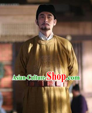 Chinese Ancient Tang Dynasty Minister Pei Ji Replica Costume for Men