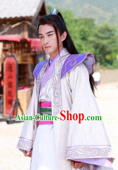 Chinese Ancient Tang Dynasty Nobility Childe Wu Sansi Replica Costume for Men