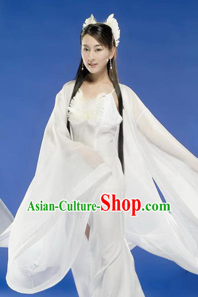 Chinese Ancient Tang Dynasty Imperial Consort Xu Hezi Hanfu Dress Embroidered Replica Costume for Women