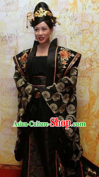 Traditional Chinese Ancient Tang Dynasty Queen Mother Embroidered Dress Replica Costume for Women