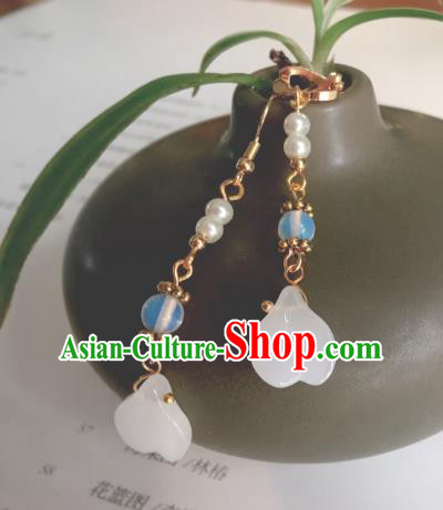 Traditional Chinese Ancient Jewelry Accessories Jade Beads Earrings Eardrop for Women