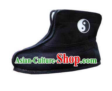 Chinese Traditional Handmade Tai Chi Cloth Shoes Taoist Priest Boots Martial Arts Shoes Kung Fu Shoes for Men