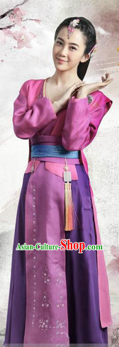 Chinese Ancient Three Kingdoms Dynasty Nobility Lady Hanfu Dress Replica Costume for Women
