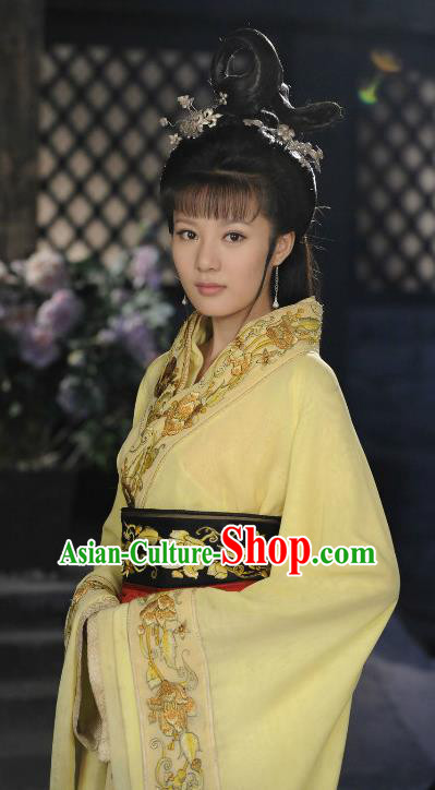 Traditional Chinese Warring States Period Xi Shi Hanfu Dress Embroidered Replica Costume for Women