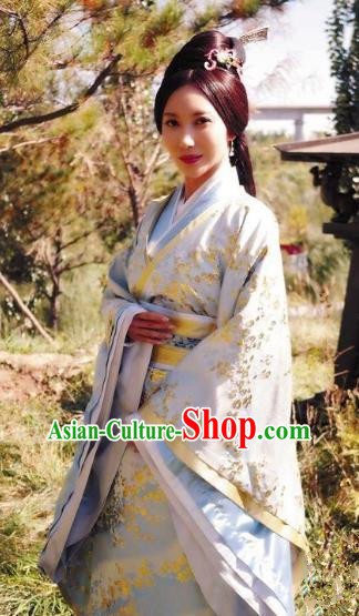 Traditional Chinese Ancient Wei Kingdom Princess Hanfu Dress Embroidered Replica Costume for Women