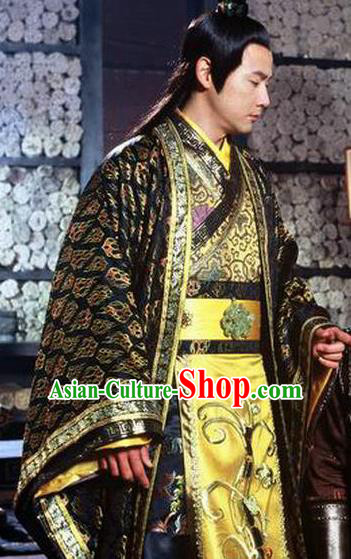 Ancient Chinese Chunqiu Period Jin Kingdom Prince Shen Sheng Replica Costume for Men