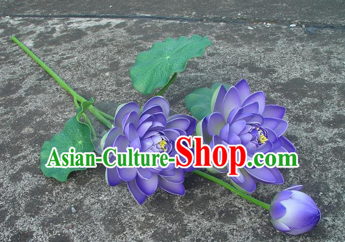Traditional Handmade Chinese Purple Lotus Decoration Buddhist Temple Decoration