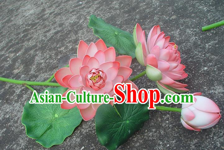 Traditional Handmade Chinese Pink Lotus Decoration Buddhist Temple Decoration