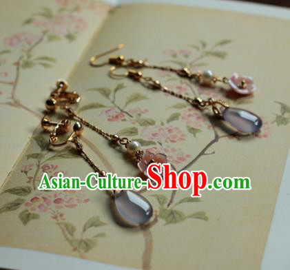 Traditional Chinese Ancient Handmade Earrings Accessories Hanfu Eardrop for Women