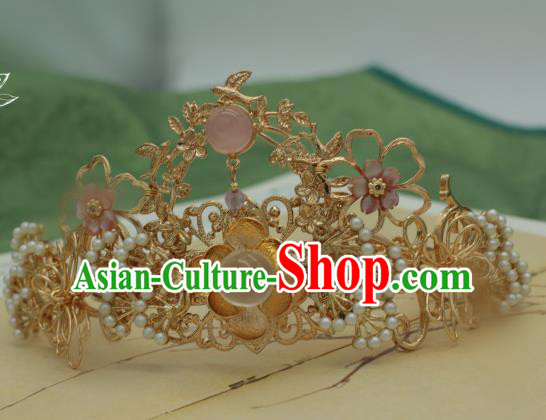 Traditional Chinese Ancient Hair Crown Hair Accessories Handmade Hanfu Hairpins for Women