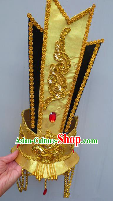 Chinese Traditional Folk Dance Hair Accessories Classical Dance Thousand-hand Bodhisattva Headwear for Women